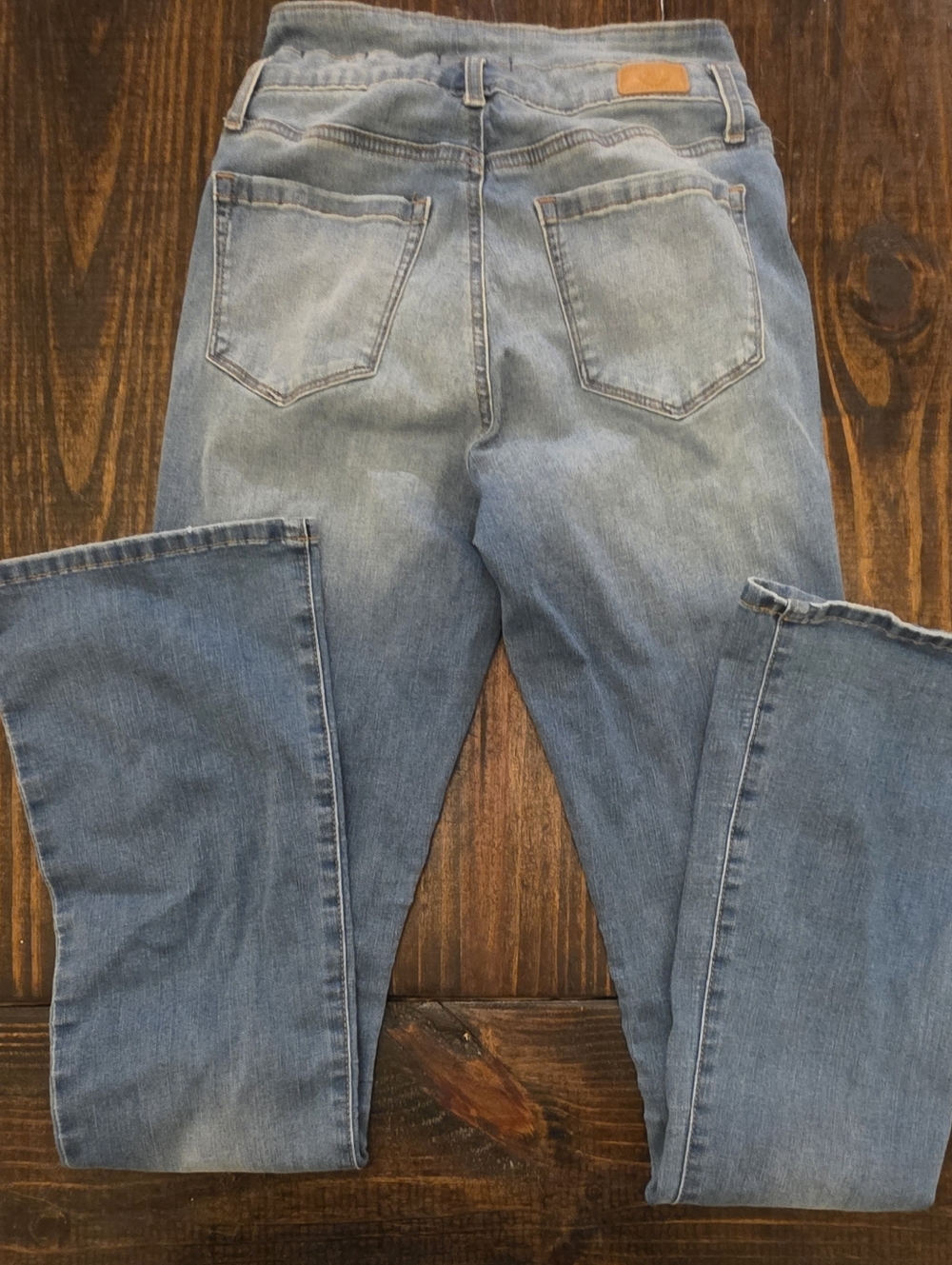 Sofia Women's Mid-Rise Light Blue Stretch Jeans 2 - Picture 3 of 4